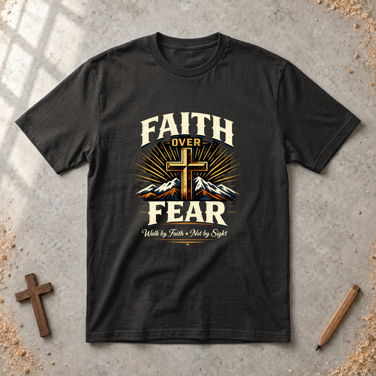 Faith over Fear-walk by Faith Tshirt