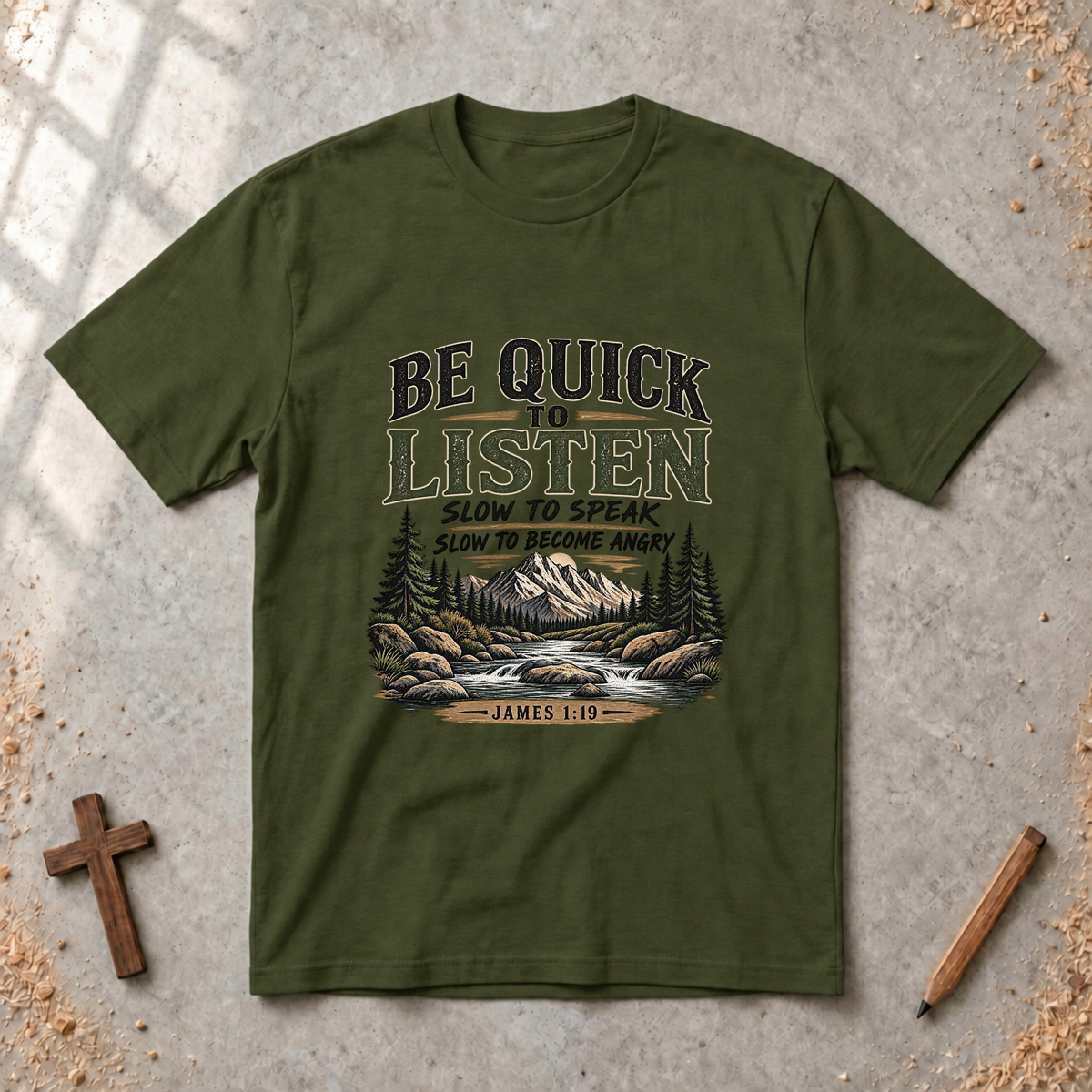 Be Quick to Listen - James 1:19 T-shirt