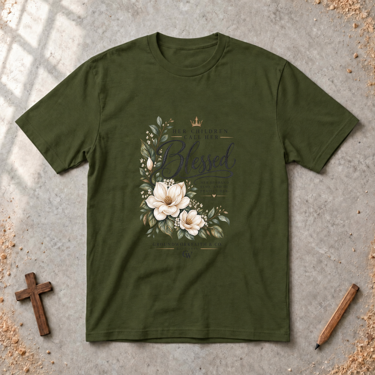 Her Children Call Her Blessed — Proverbs 31 Christian T-Shirt