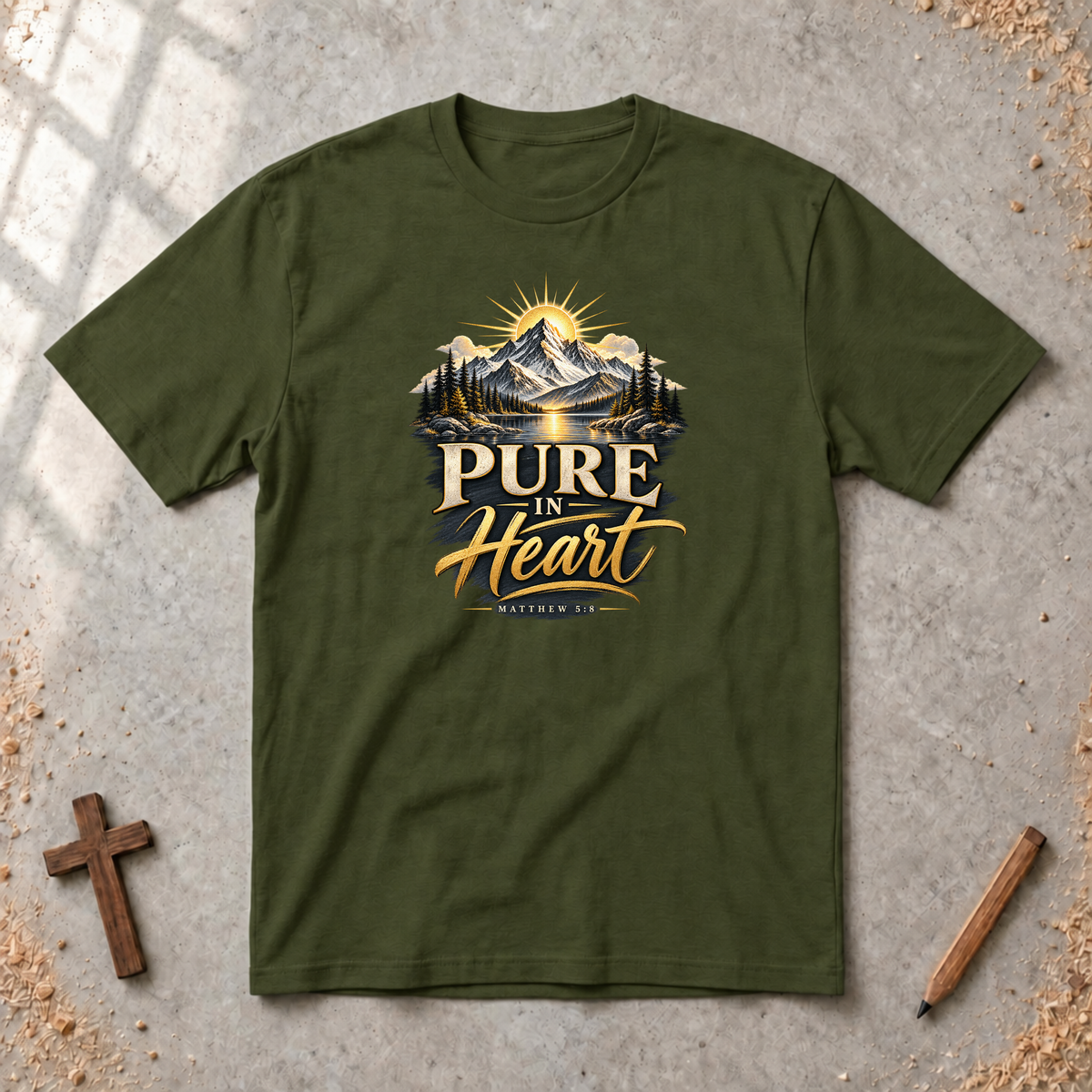 Pure in Heart — Matthew 5:8 Christian T-Shirt