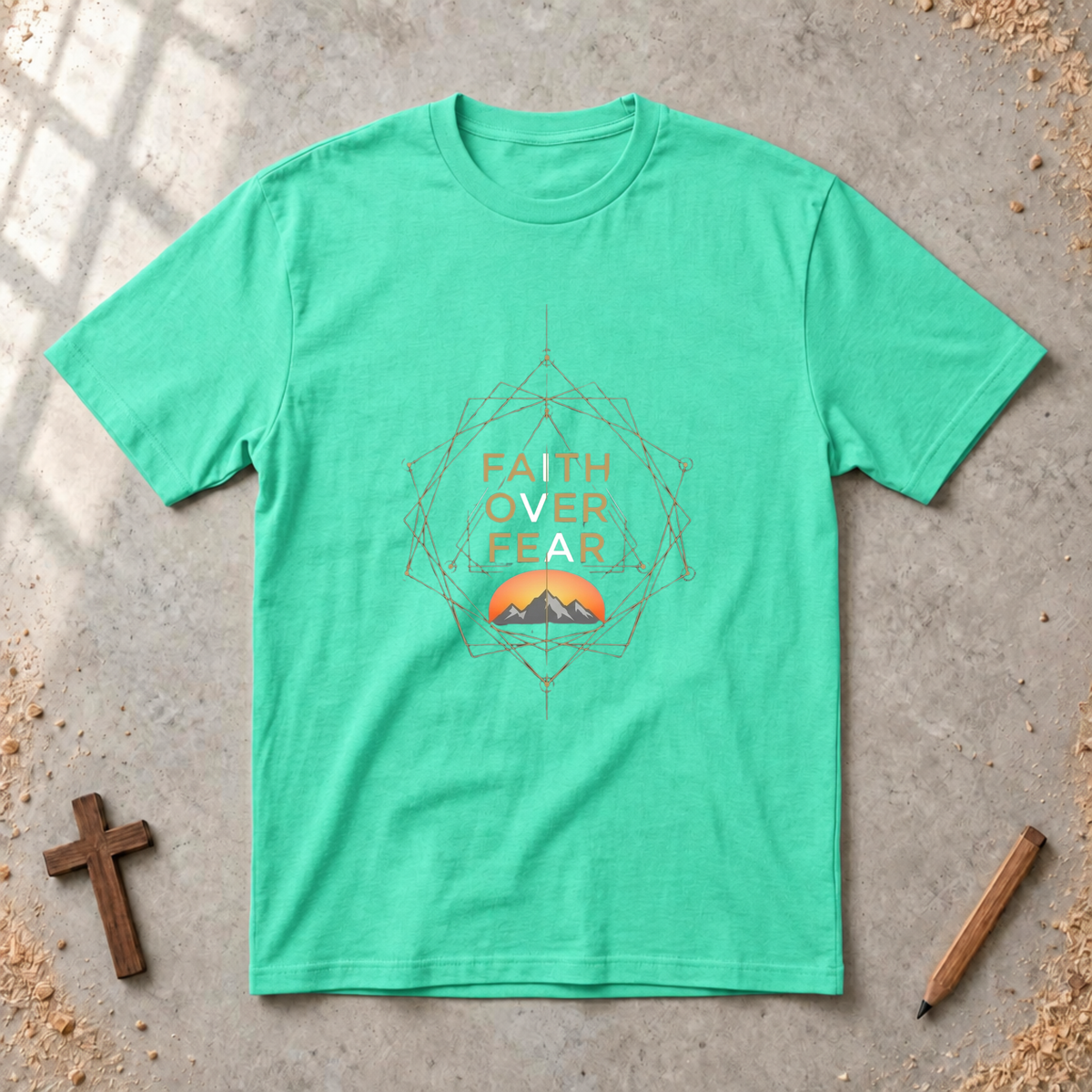 Faith over Fear-geometric Tshirt