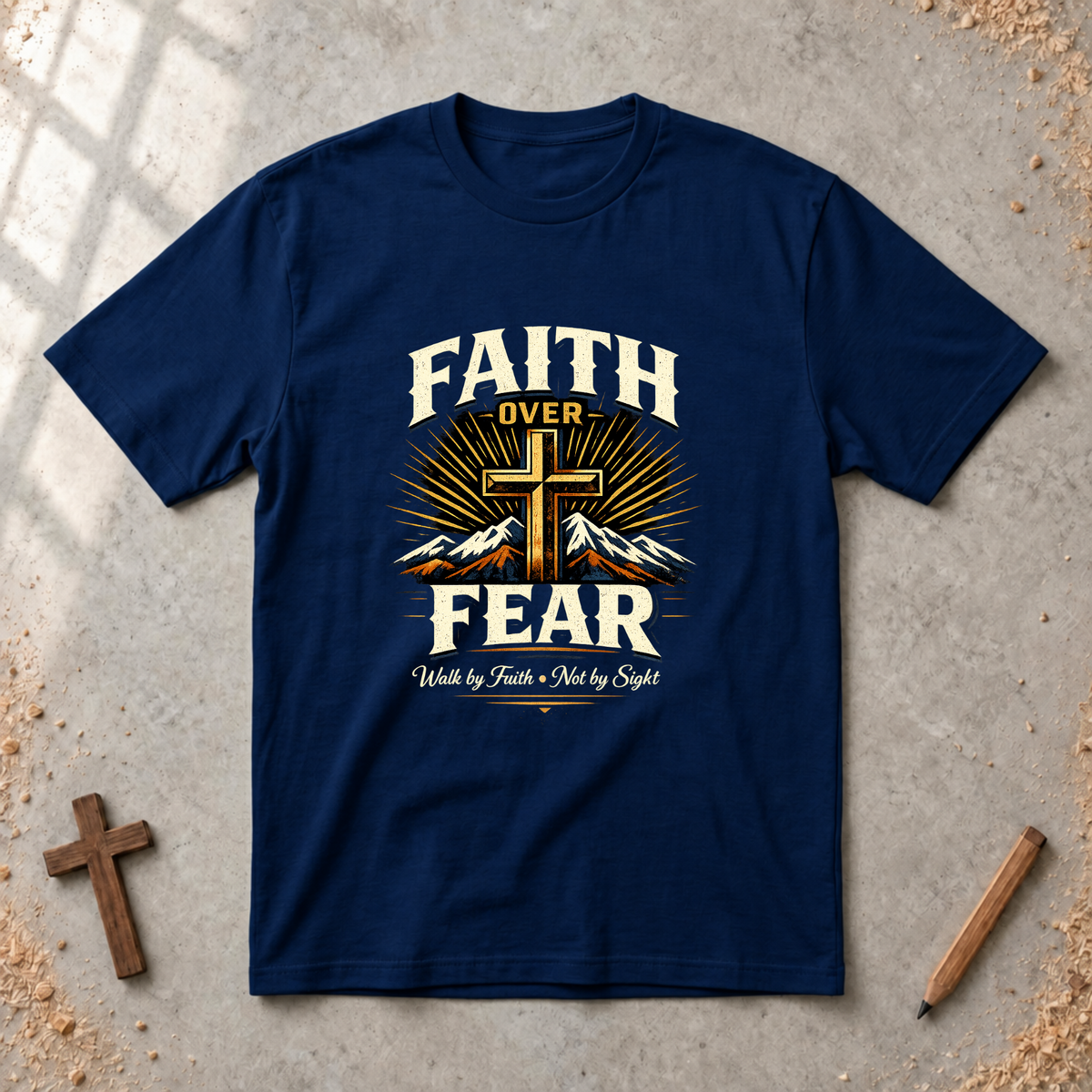 Faith over Fear-walk by Faith Tshirt