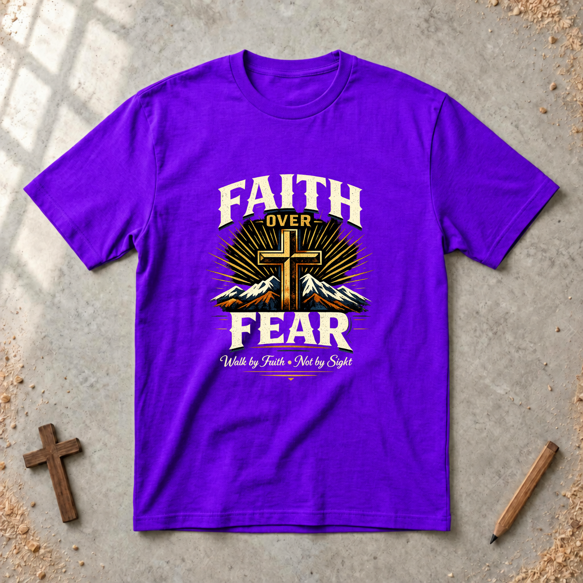 Faith over Fear-walk by Faith Tshirt