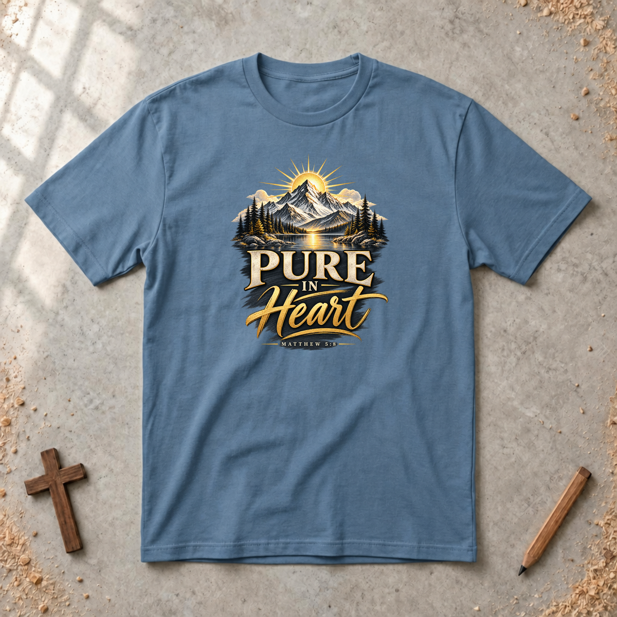 Pure in Heart — Matthew 5:8 Christian T-Shirt