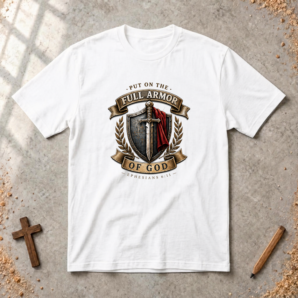 Full Armor of God — Ephesians 6:11 Christian T-Shirt