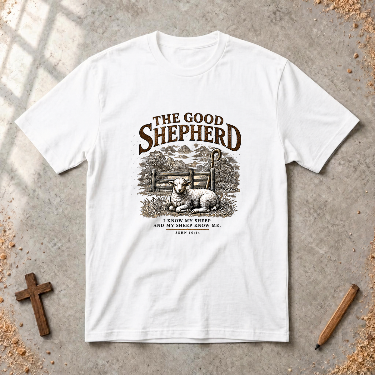 The Good Shepherd — John 10:14 Christian T-Shirt