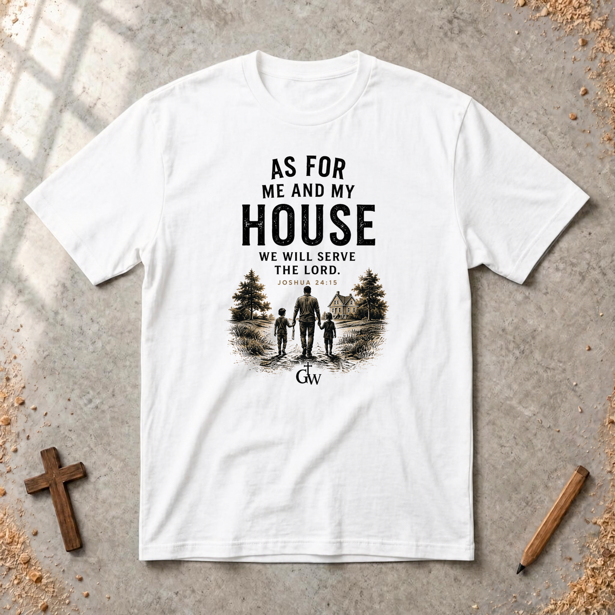 As for Me and My House — Joshua 24:15 Christian Family T-Shirt