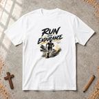 Run With Endurance — Hebrews 12:1 Christian T-Shirt