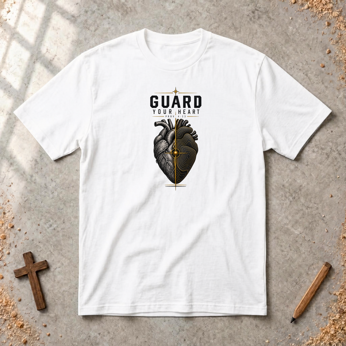 Guard Your Heart — Proverbs 4:23 Christian T-Shirt