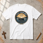 Cast Your Net — Luke 5:5 Christian Fishing T-Shirt