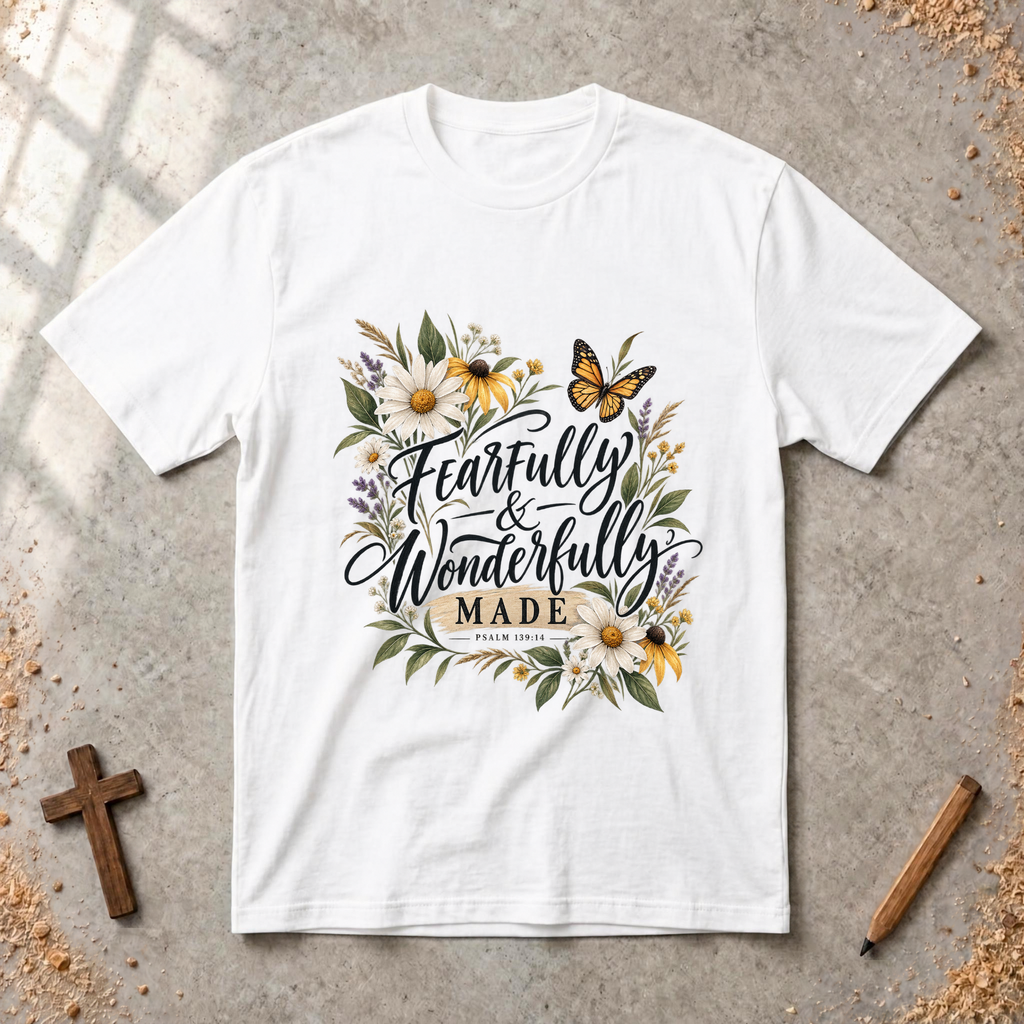 Fearfully and Wonderfully Made — Psalm 139:14 Christian T-Shirt