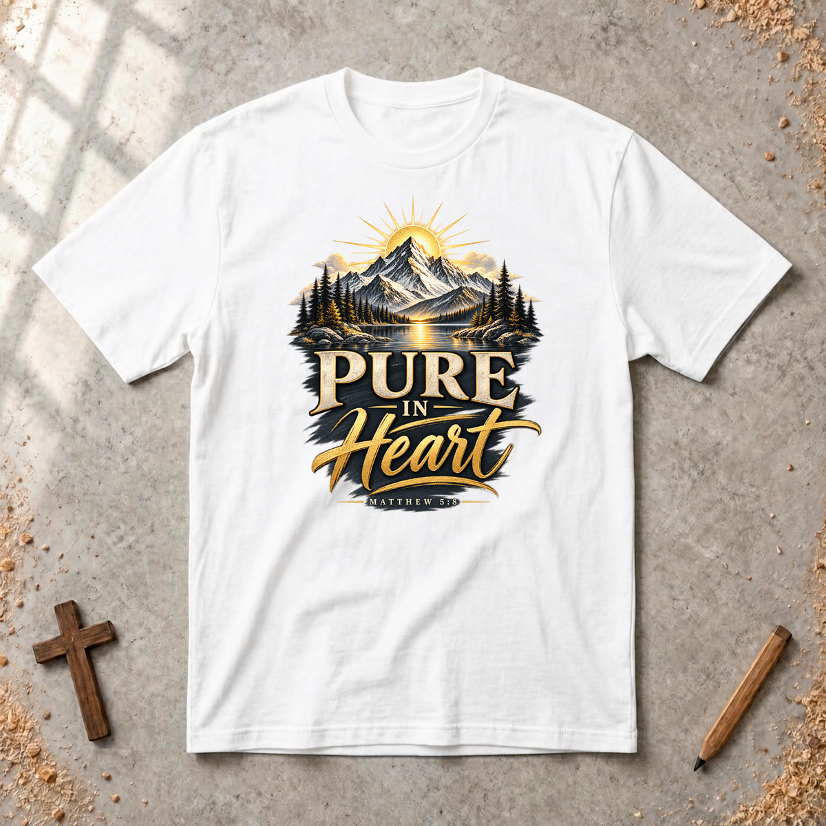 Pure in Heart — Matthew 5:8 Christian T-Shirt