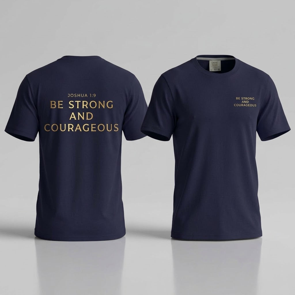 Be Strong and Courageous (Gold) T-shirt